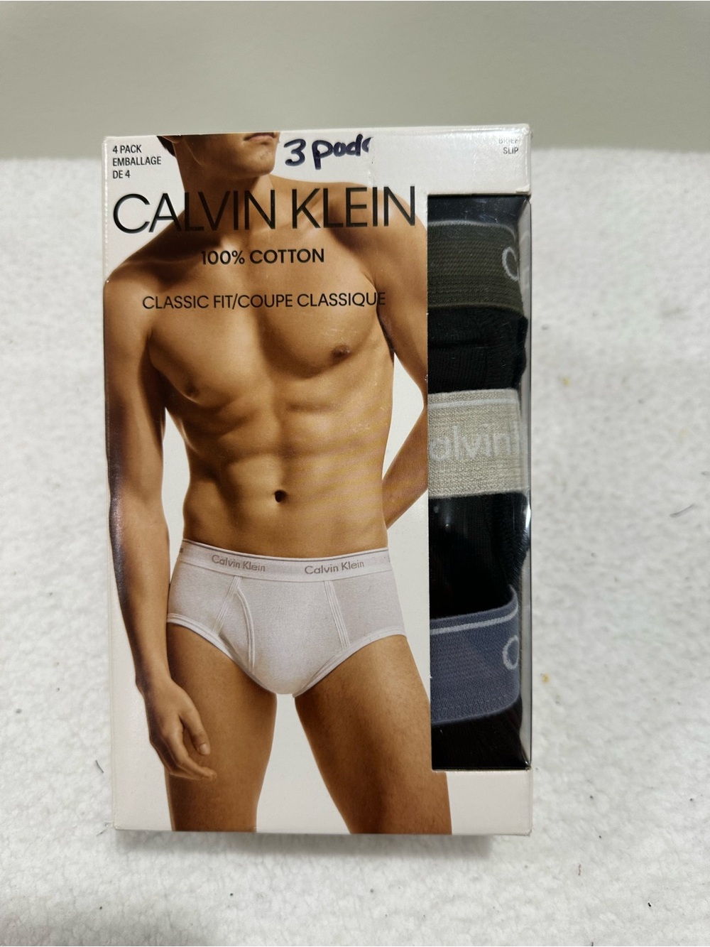 Calvin Klein Men's 3-Pack Cotton Classic Fit Briefs